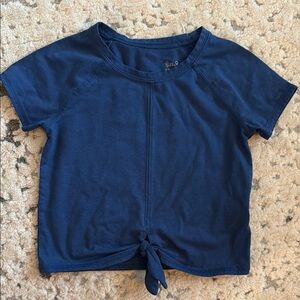 Lilly Pulitzer Blue Short Sleeve Tee with Knot Detail